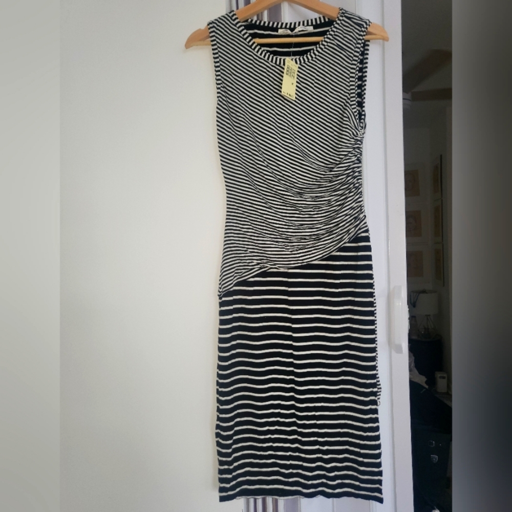 Black and White Striped Skirt